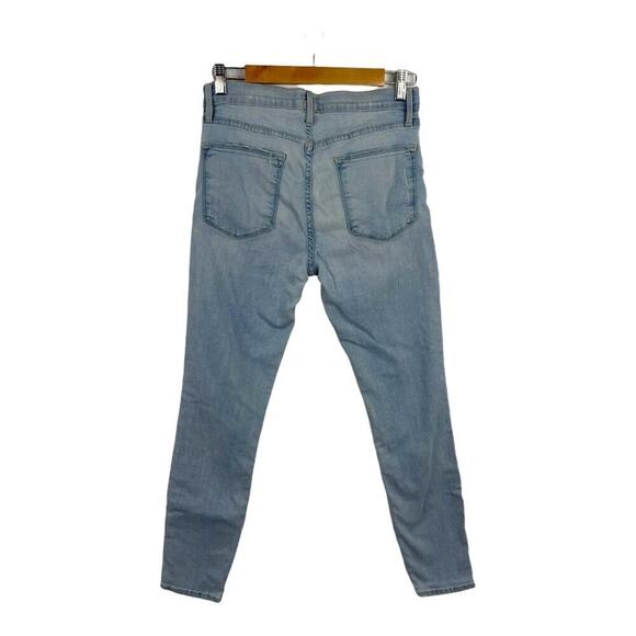 FRAME Le High Skinny Crop Stretch Light Wash Denim Jeans in Hepburn Road SZ 28 - Picture 8 of 12